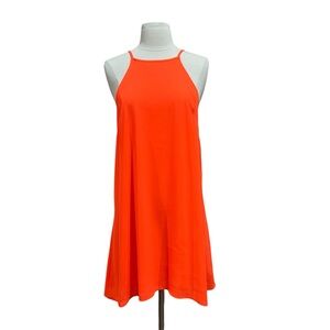 LUSH Orange Coral Halter Mini Dress Size Medium